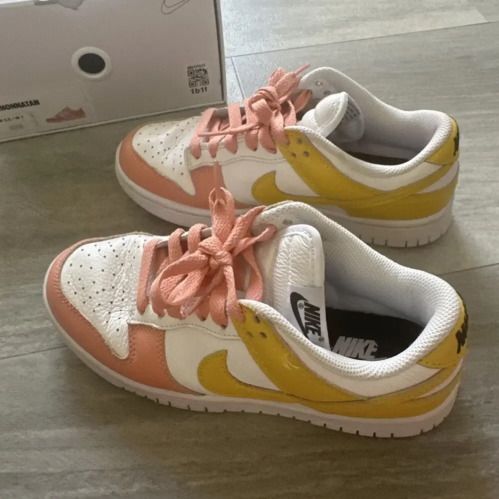 Nike By You Dunk Low Yellow White Coral | FNO569-900 Men Size 5.5